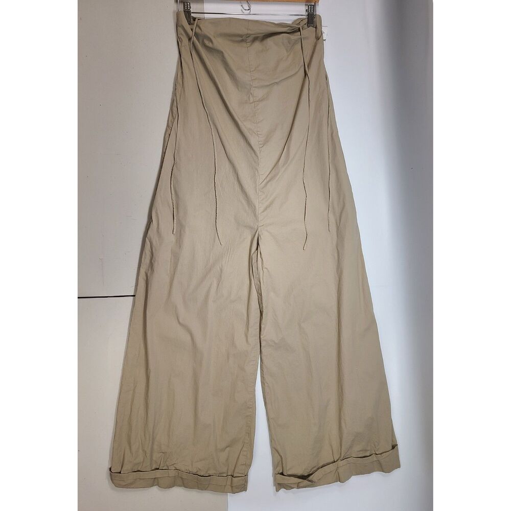 Kallmeyer New York Tan Wide Leg Palazzo Culottes Trousers Size 2